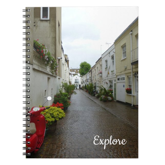 Scenia London Street Photo Spiral Photo Notebook Anteckningsbok (Framsidan)
