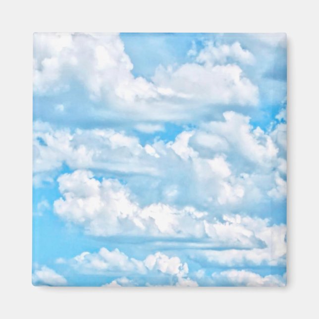 Scenia Lycklig Sunny Clouds Background Magnet (Framsidan)