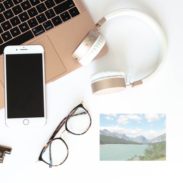 Scenia Montana Mountains och Sjö Landscape Post-it Block (In Situ)