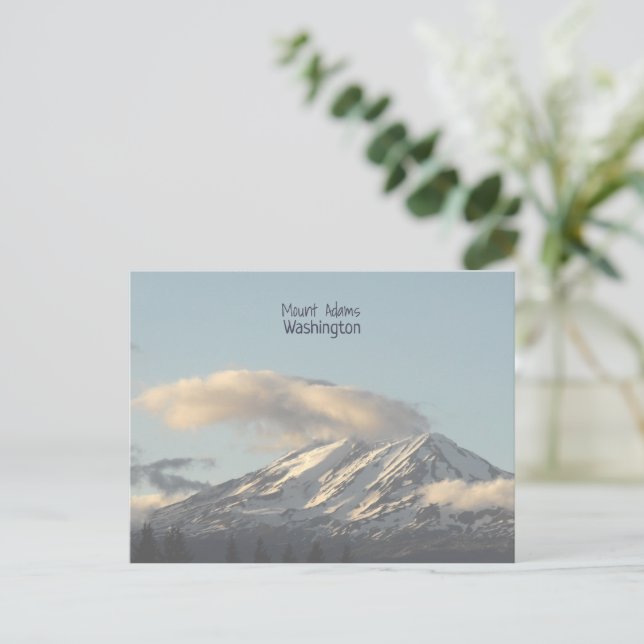 Scenia Mount Adams Washington Cloud Photo Postcard Vykort (Stående Fram)