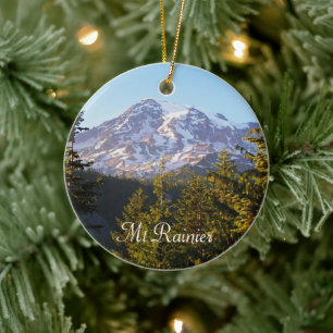 Scenia Mount Rainier Photo Julgransprydnad Keramik