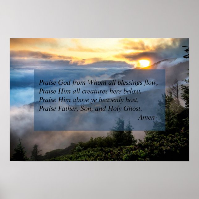 Scenia Mountain Christian Doxology Poster (Framsidan)