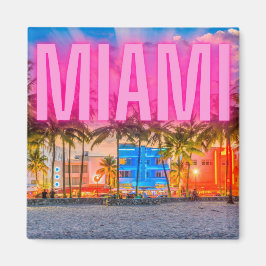 Scenia Neon Miami Waterfront Magnet