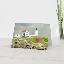 Scenia Nubble Lighthouse Grattis på födelsedagen Kort