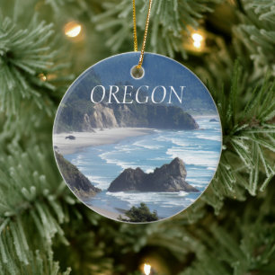 Scenia Oregon Kusten Photo Julgransprydnad Keramik