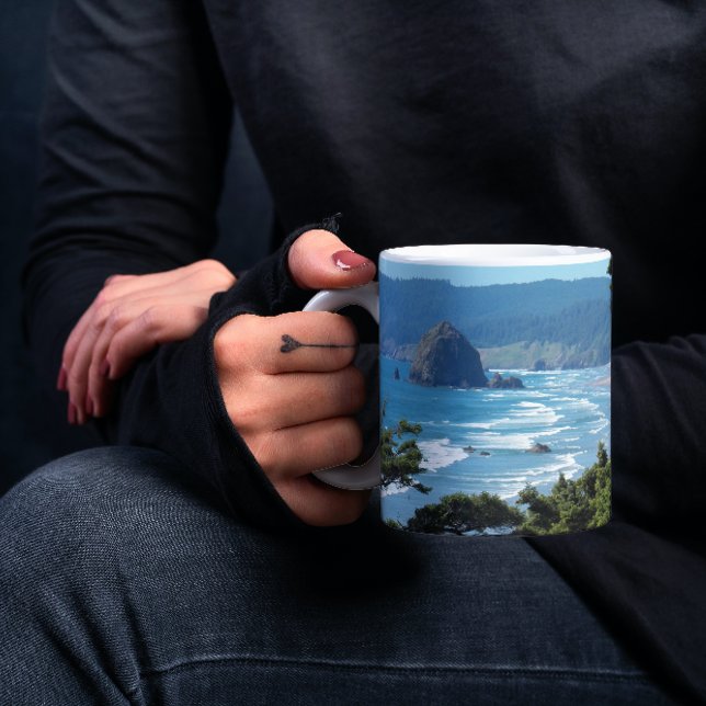 Scenia Oregon Sjölandskap Photo Kaffemugg (In Situ Held)