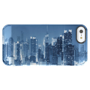 Scenia Panoramic view New-York Night Skyline Clear iPhone SE/5/5s Skal