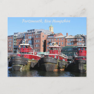 Scenia Portsmouth New Hampshire Harbor Tugboat Vykort