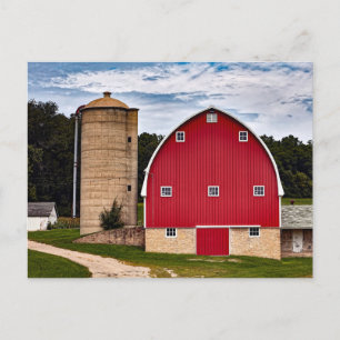 Scenia Rural Photography Farmhouse USA Countryside Vykort