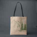 Scenia Rustic Mountains och Träd Bag Tygkasse<br><div class="desc">Scenia Rustic Mountains och Träd Bag</div>