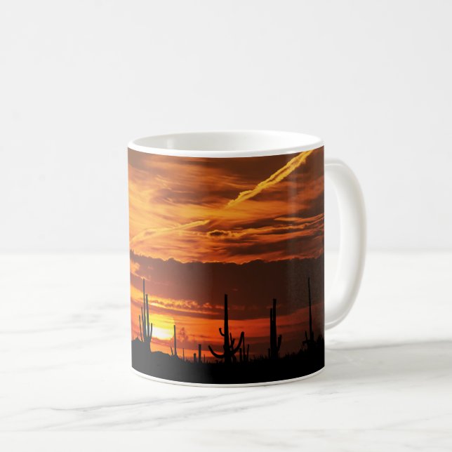 Scenia Saguaros vid Sunset Kaffemugg (Framsida höger)
