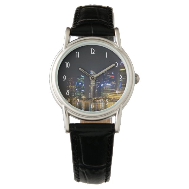 Scenia Singapore Skyline Armbandsur (Framsida)
