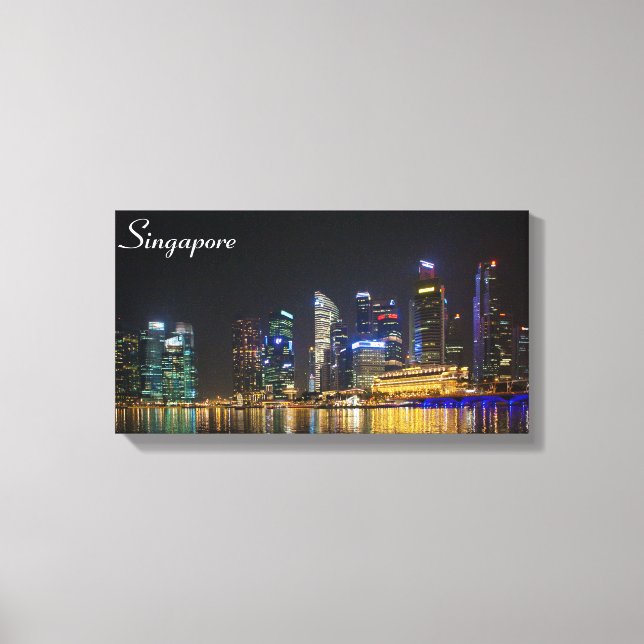 Scenia Singapore Skyline Canvastryck (Framsida)