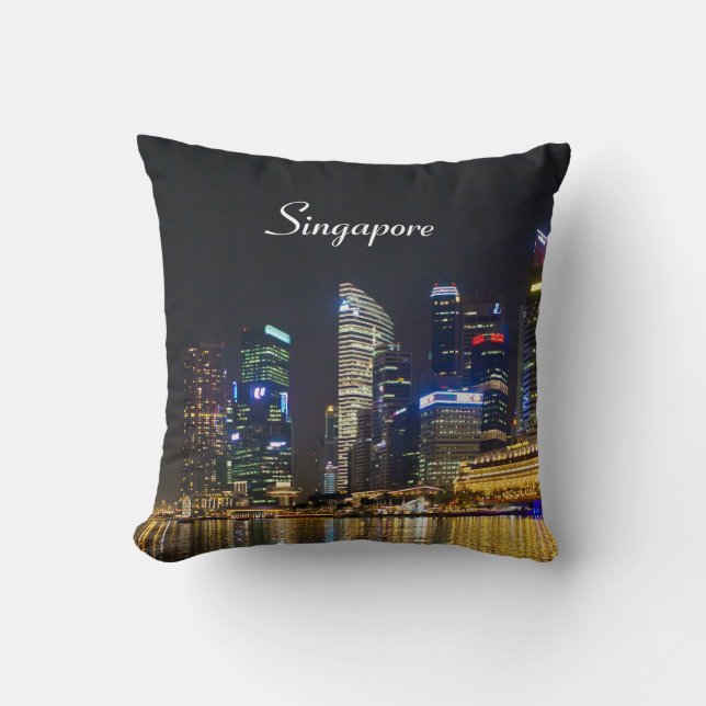 Scenia Singapore Skyline Kudde (Framsida)