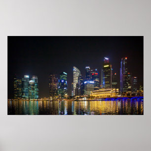 Scenia Singapore Skyline Poster