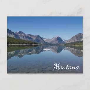 Scenia Sjö Sherburne Montana Mountains Vykort