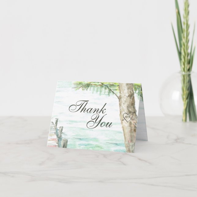 Scenia Sjö Watercolor Tack Kort (Framsida)