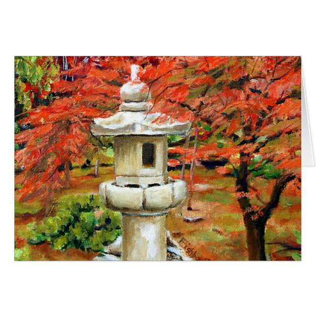 Scenia St Louis Missouri Japanska Garden Hälsningskort (Framsidan Horizontal)