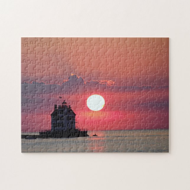 Scenia Sunset Lighthouse Pussel (Horisontell)