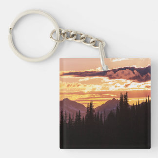 Scenia Sunset Mountains Jungle Gräs träd Fall Jig