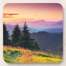 Scenia Sunset Mountains Jungle Gräs träd Fall Thr