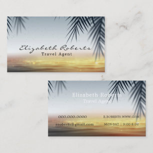 Scenia Tropical Beach Travel Agent Visitkort