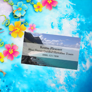 Scenia Tropical Honolulu Beach Visitkort