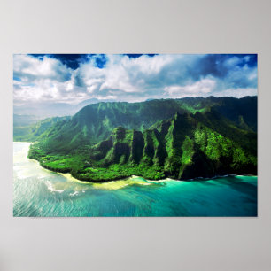 Scenia Tropical kauai Hawaii Island Poster