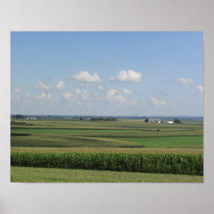 Scenia View of an Amish Farm in Wisconsin Poster
