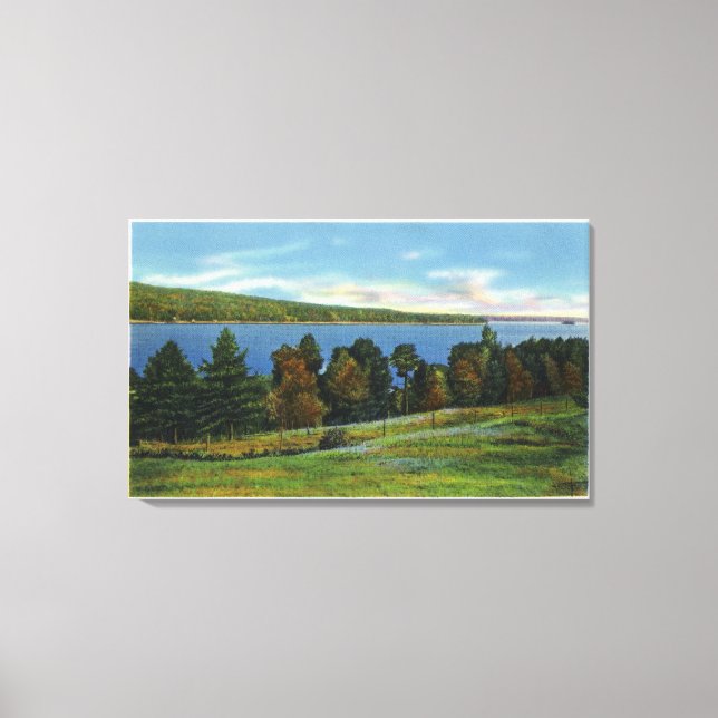 Scenia View of Sjö Cobbosseeconte Canvastryck (Framsida)