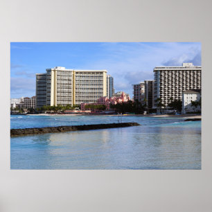 Scenia View of Waikiki Honolulu Hawaii Poster