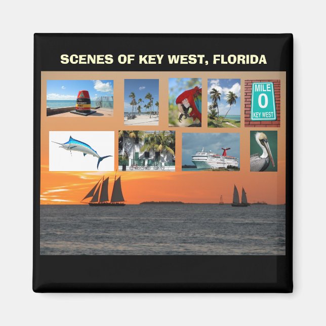 Scenia Views Nyckel Väster, Florida Magnet (Framsidan)