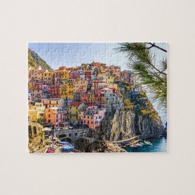 Scenia Village, Cinque Terre, Liguria, Italien Pussel (Horisontell)