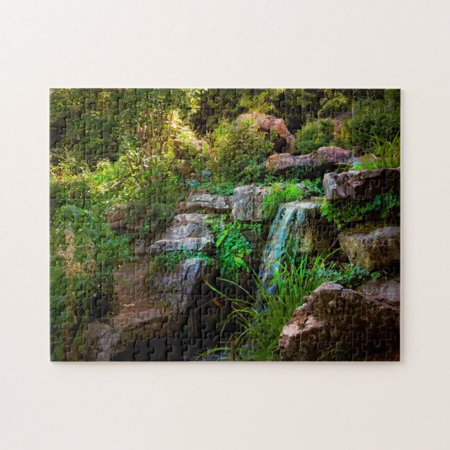 Scenia Waterfall bild i japanska Sten Gardens Pussel (Horisontell)