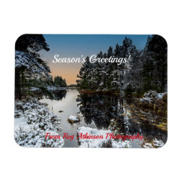 Scenia Winter Scottish Loch vid jul Magnet