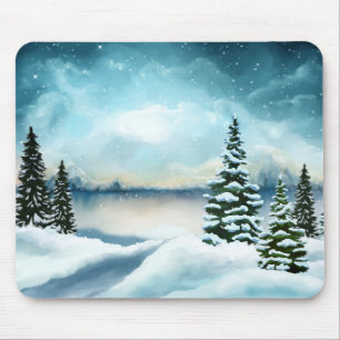 Scenia Winter Wonderland Watercolor Painting Musmatta