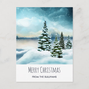 Scenia Winter Wonderland Watercolor Painting Vykort