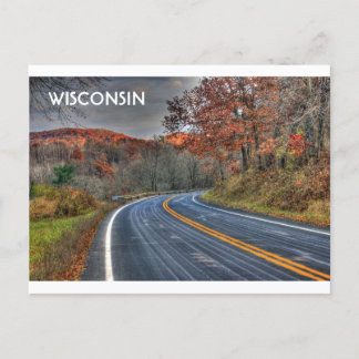 Scenia Wisconsin Roads in Fall Vykort