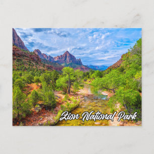 Scenia Zion National Park, Utah, Förenta staterna Vykort