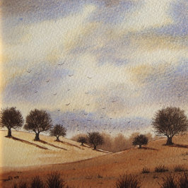 scenic autumn landscape picture original art kaffemugg