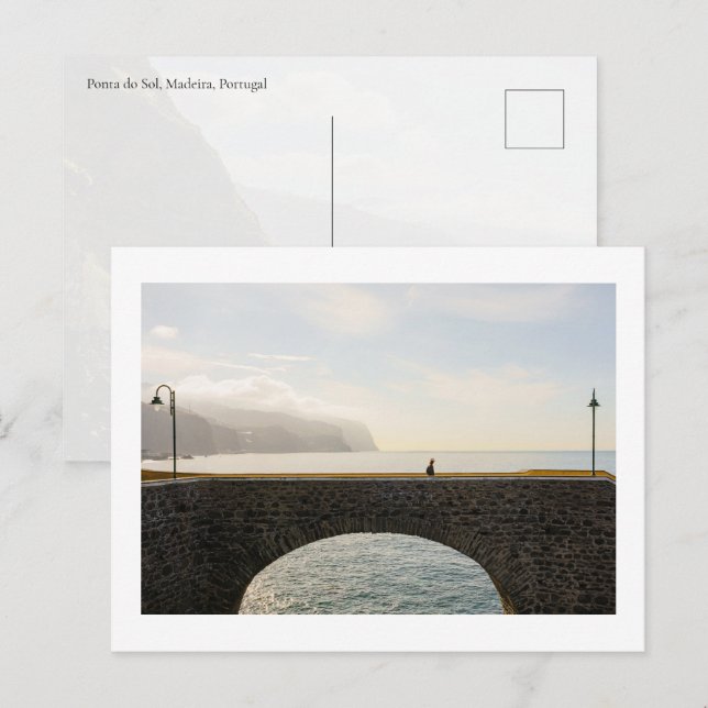 Scenic bridge in Ponta do Sol, Madeira Vykort (Fram/baksida)