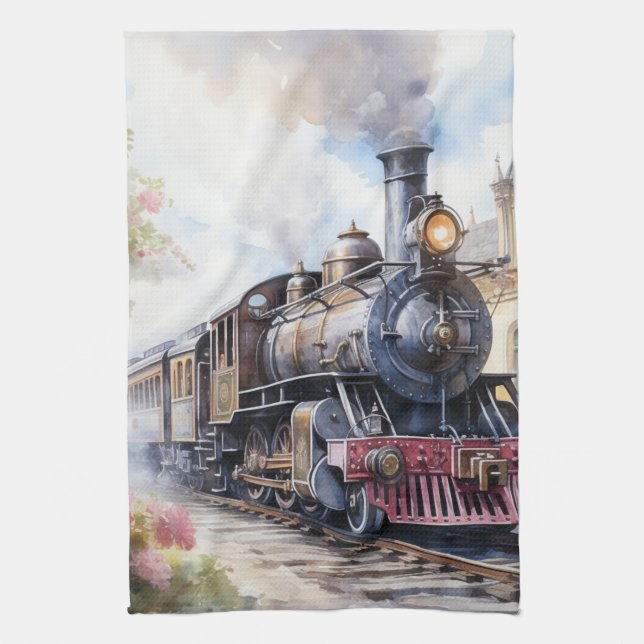 Scenic Landscape a Victorian Train Kökshandduk (Vertikal)