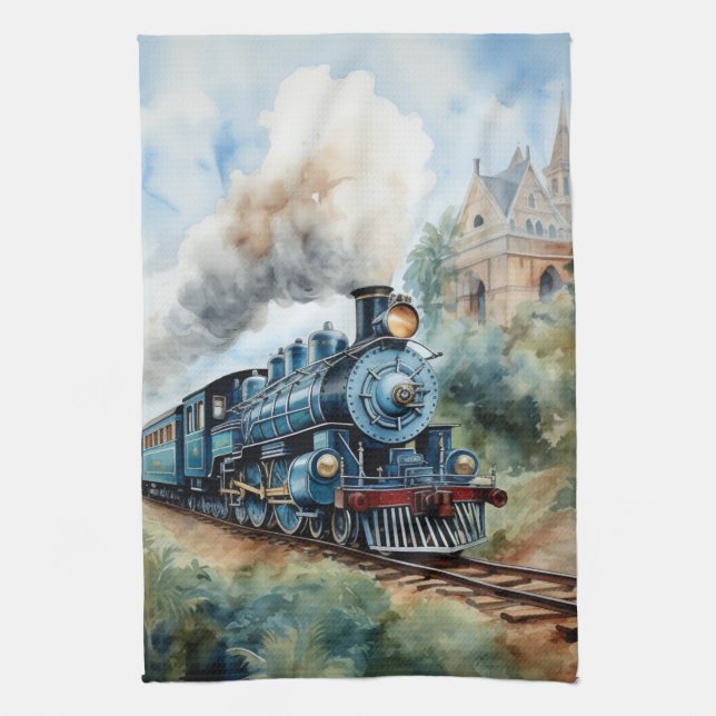 Scenic Landscape a Victorian Train Kökshandduk (Vertikal)