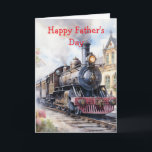 Scenic Landscape a Victorian Train Kort<br><div class="desc">A lovely landscape with a Victorian train outside a train station</div>