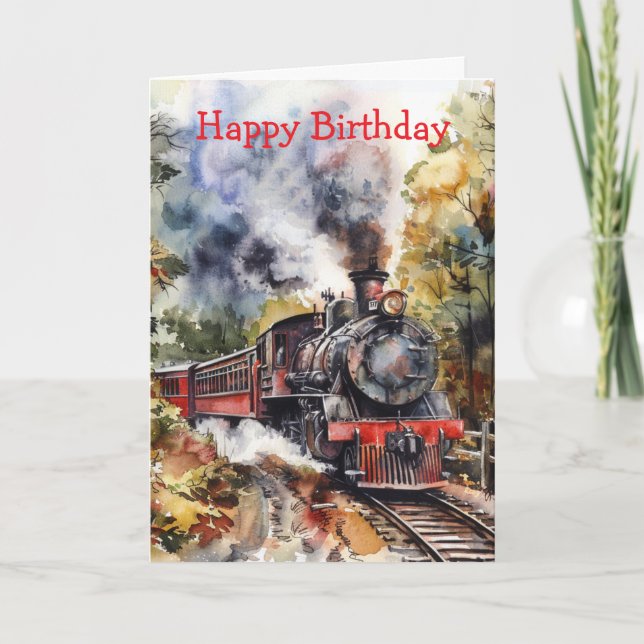 Scenic Landscape with Train Kort (Framsida)