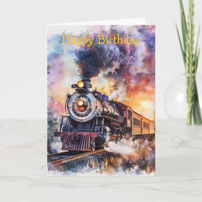 Scenic Landscape with Train Kort (Framsida)