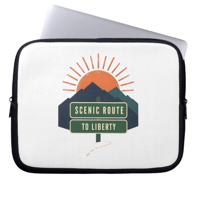 Scenic Route To Liberty Laptoppskydd Laptop Fodral (Framsidan)