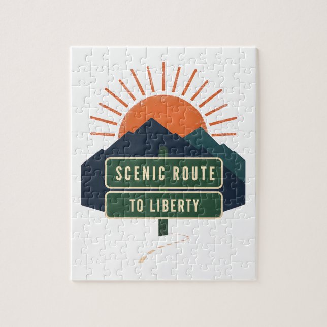 Scenic Route To Liberty-pussel Pussel (Vertikal)