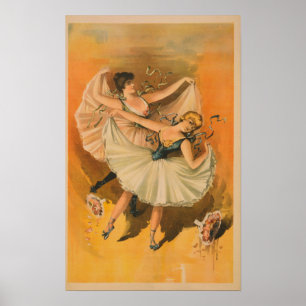Scenisk affisch för två Ballerinas