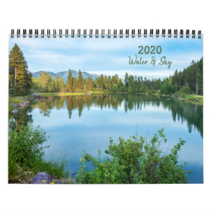 Scenisk fotokalender för Vatten och Himlar Kalender